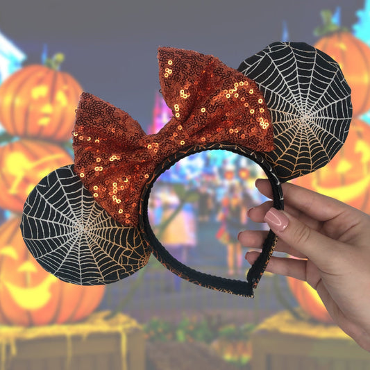 Spider Web Minnie Mouse Ears | Halloween Minnie Ears