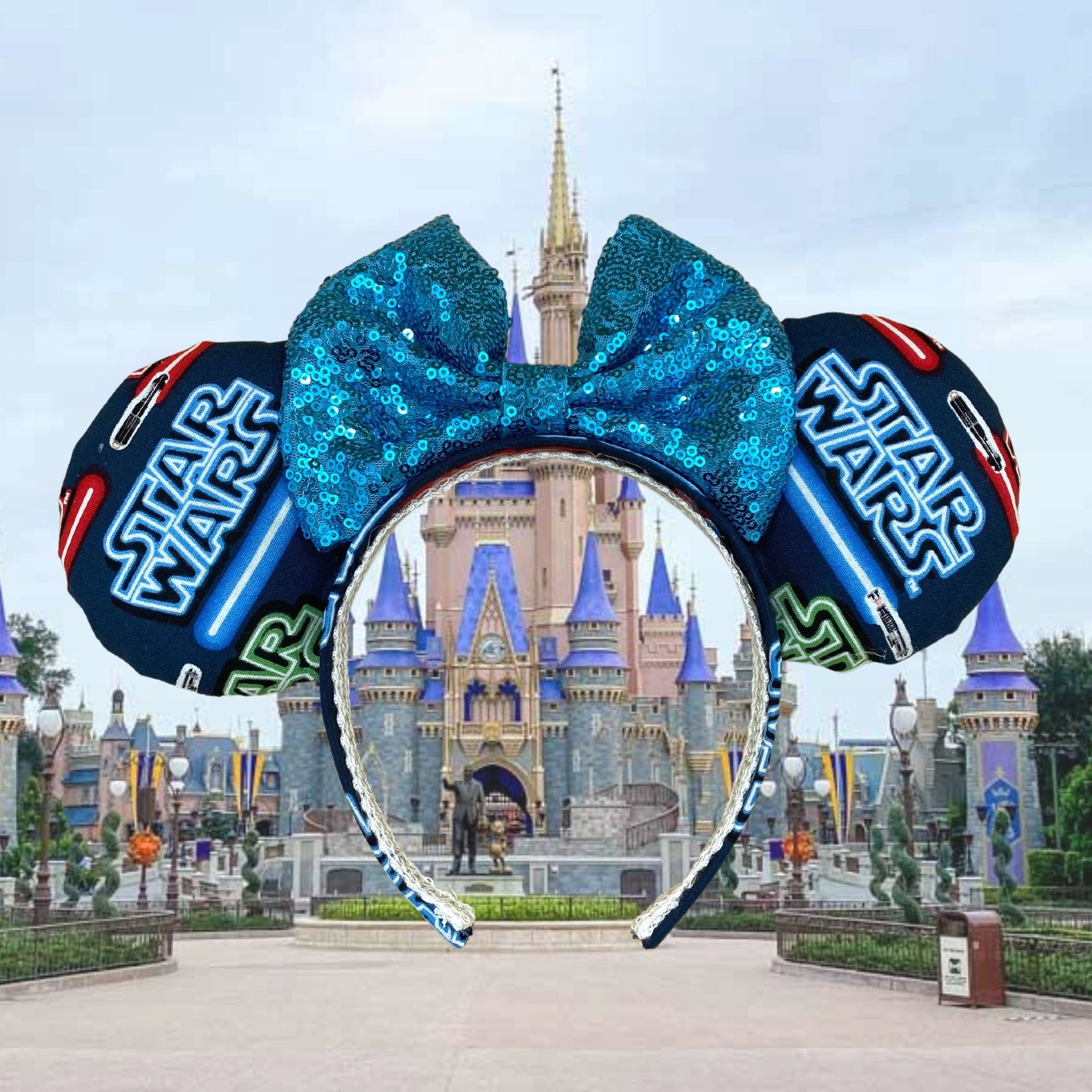 Blue Star Wars Minnie Ears | Blue Lightsaber Disney Ears | Galaxy's Edge Ears