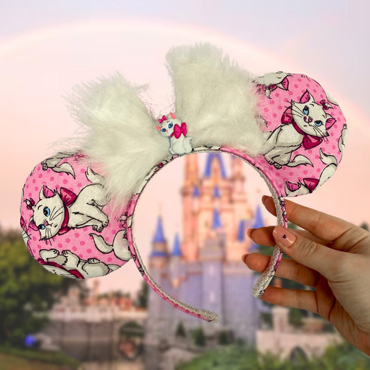 Pink Marie Inspired Minnie Ears | Pink Disney Ears